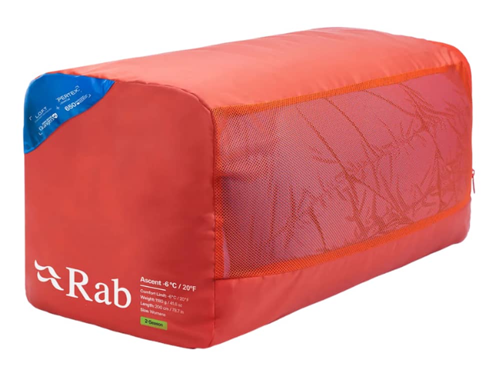 Rab Ascent -6C/ 20F Wmns Sleeping Bag in Dark Bluebird/Bluebird - Image 3 of 3