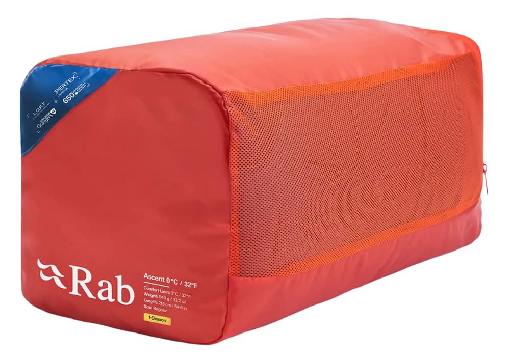 Rab Ascent 0C / 32F Sleeping Bag in Tempest Blue/Maya Blue - Image 3 of 3