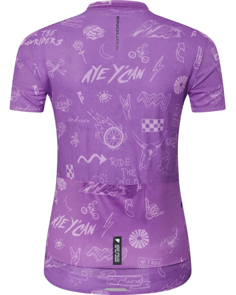 Endura Women's Pro SL S/S Print Jersey in End Purple - Image 2 of 2