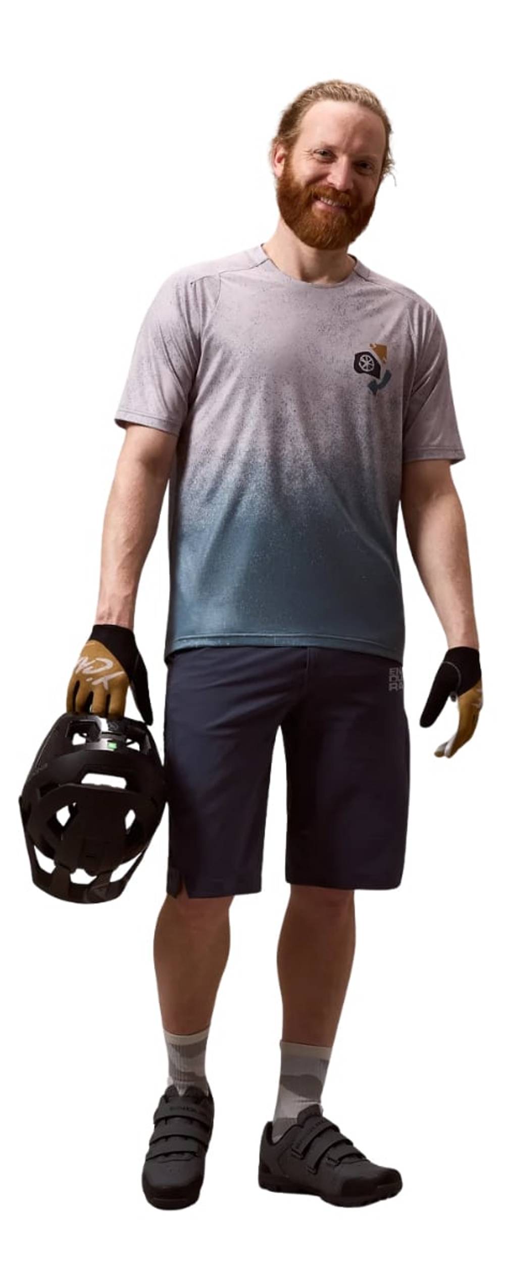 Endura Singletrack S/S Print Tee in Titanium - Image 3 of 3