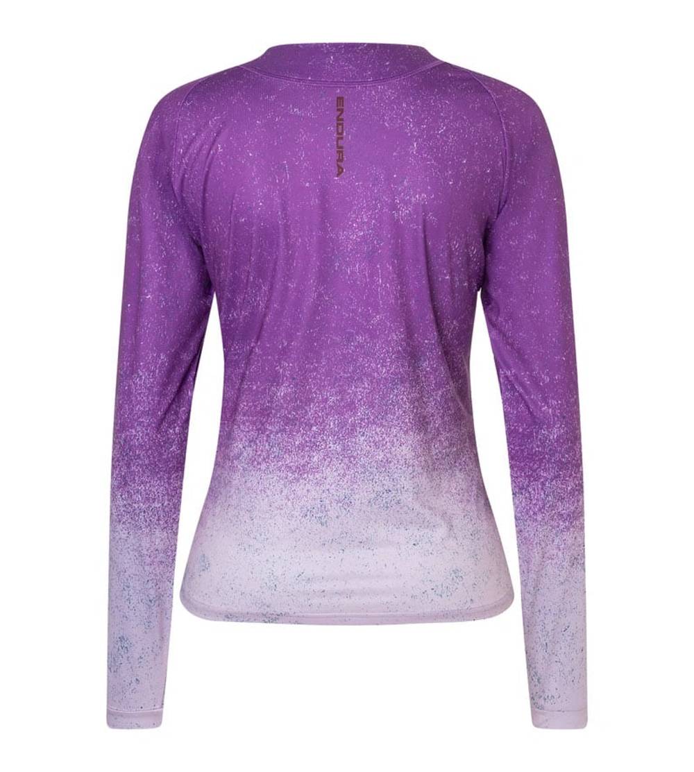 Endura Women's Singletrack L/S Print Tee in End Purple - Image 1 of 2