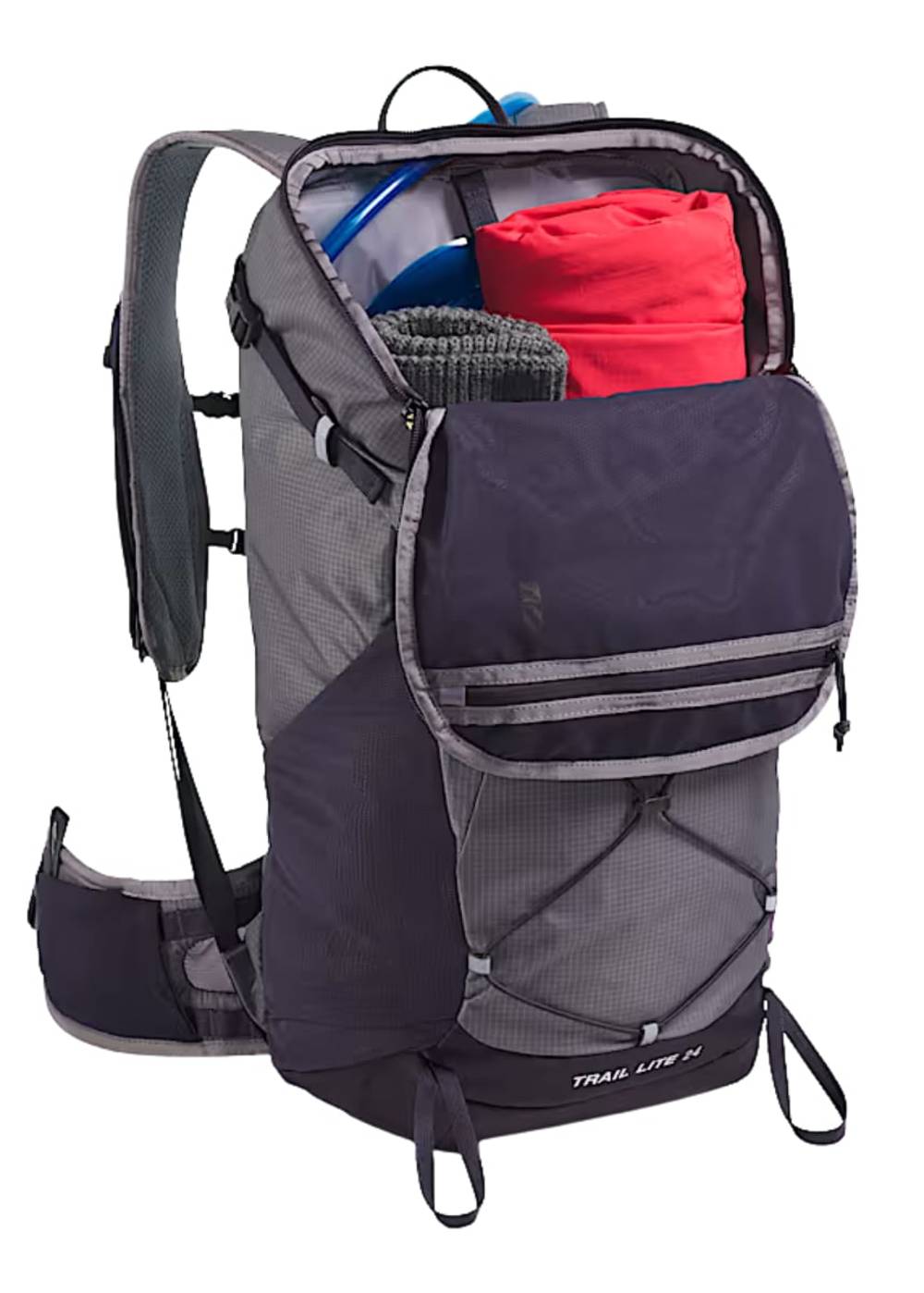 The North Face Women's Trail Lite 24 Backpack in Transcendent Grey/Endless Dusk/Pear - Image 3 of 3