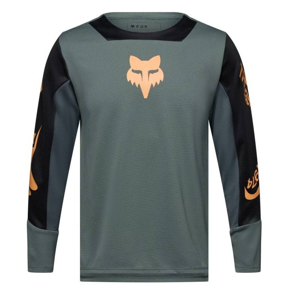 Fox Youth Defend Ls Jersey Creation in Sage - Image 2 of 2