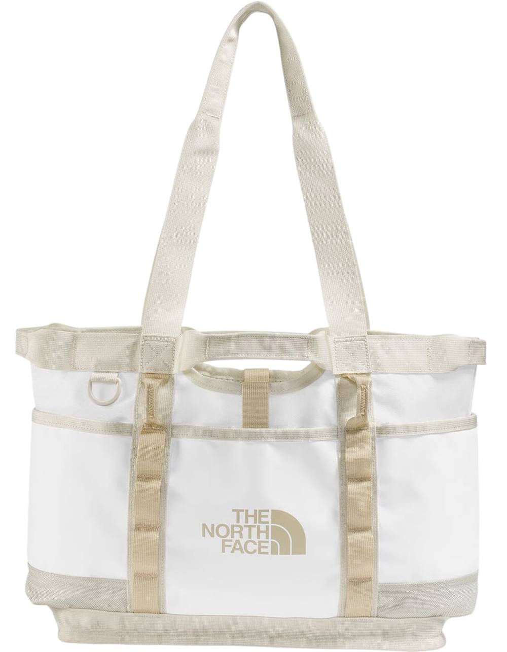 The North Face Base Camp Utility Tote Bag in White Ash/Calacatta/Pale Khaki - Image 2 of 2