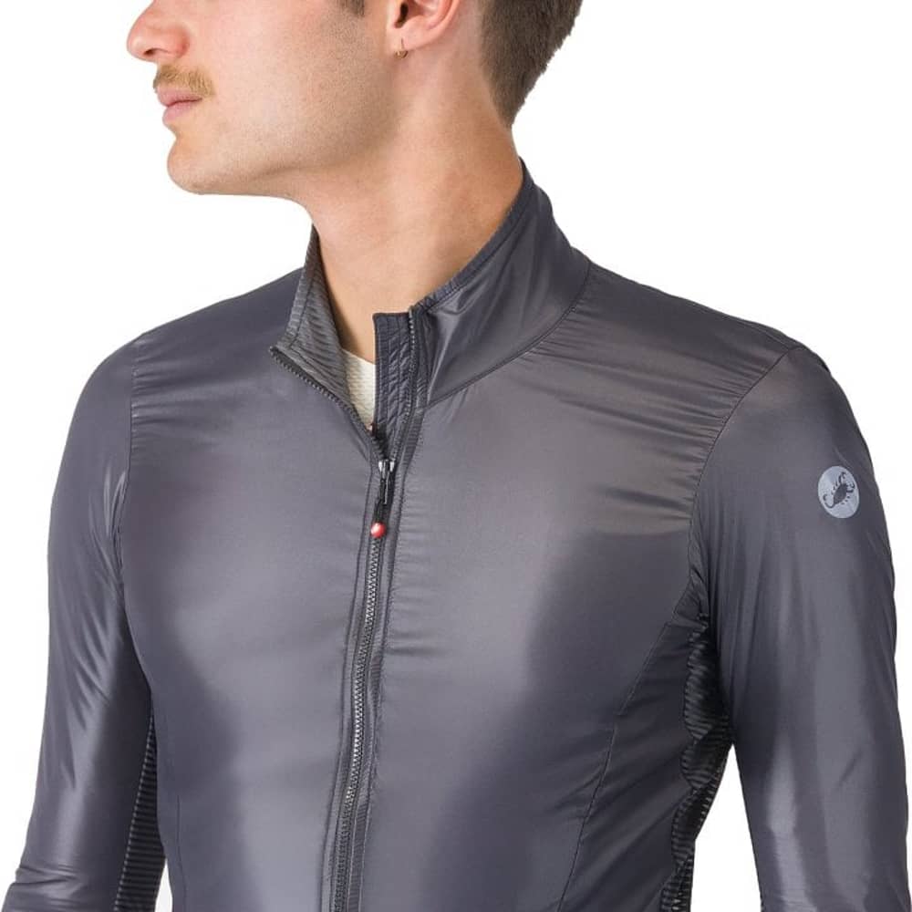 Castelli Aria Shell 2 Jacket in Dark Gray - Image 3 of 4