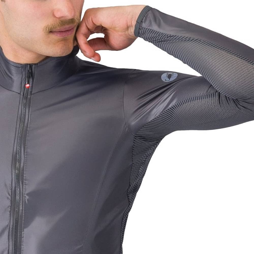 Castelli Aria Shell 2 Jacket in Dark Gray - Image 4 of 4