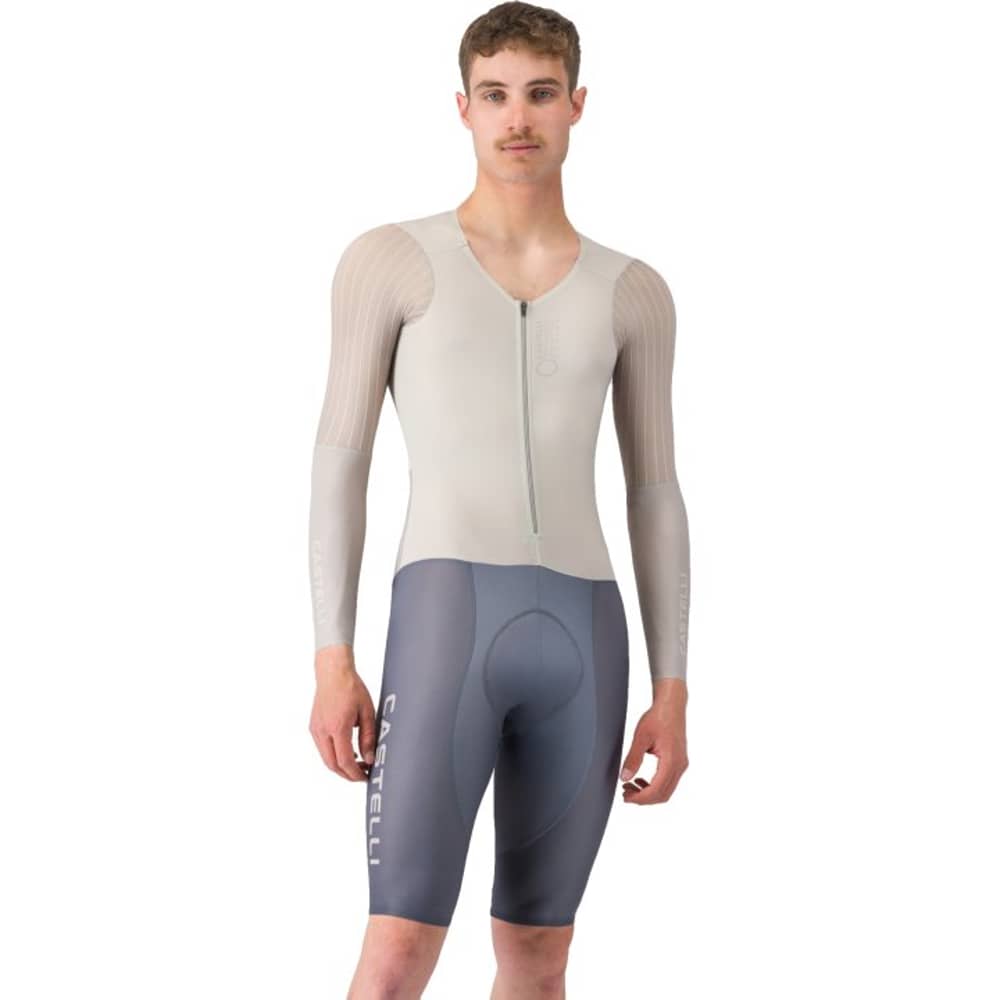 Castelli Castelli | Body Paint V Tt Speedsuit Men's | Size Small In Silver Moon/clay/smoky Gray