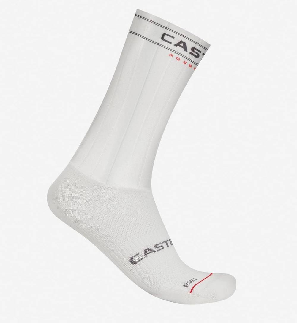 Castelli Fast Feet 4 Sock in White - Image 1 of 1