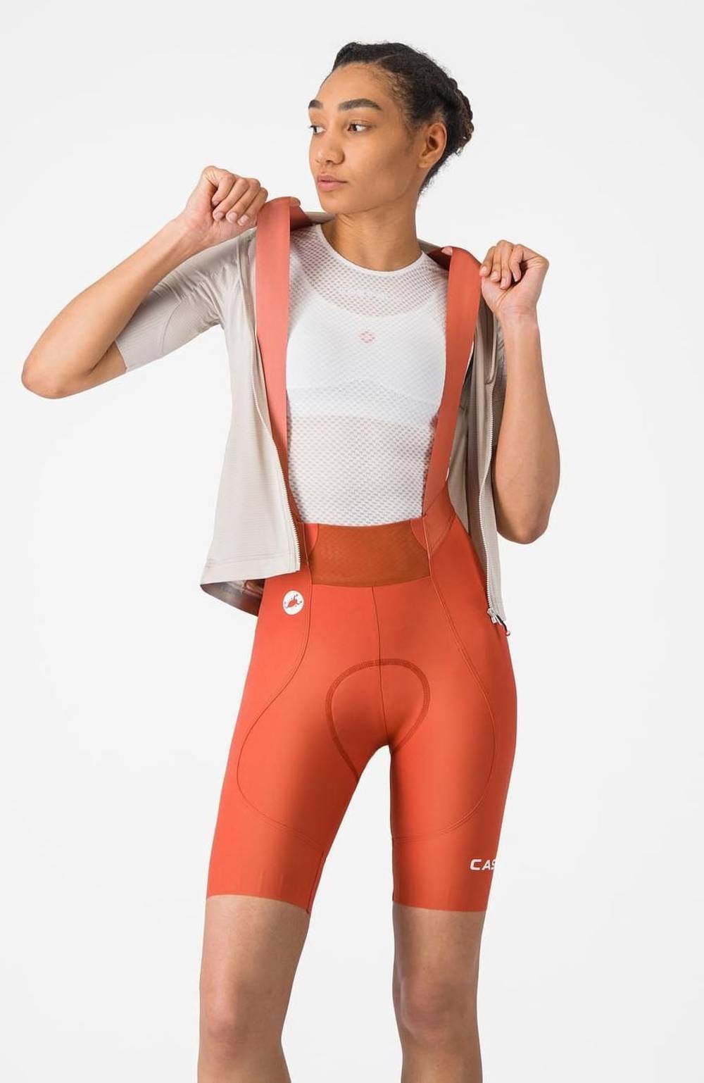 Castelli Espresso 2 Womens DT Bibshort in Paprika - Image 2 of 2