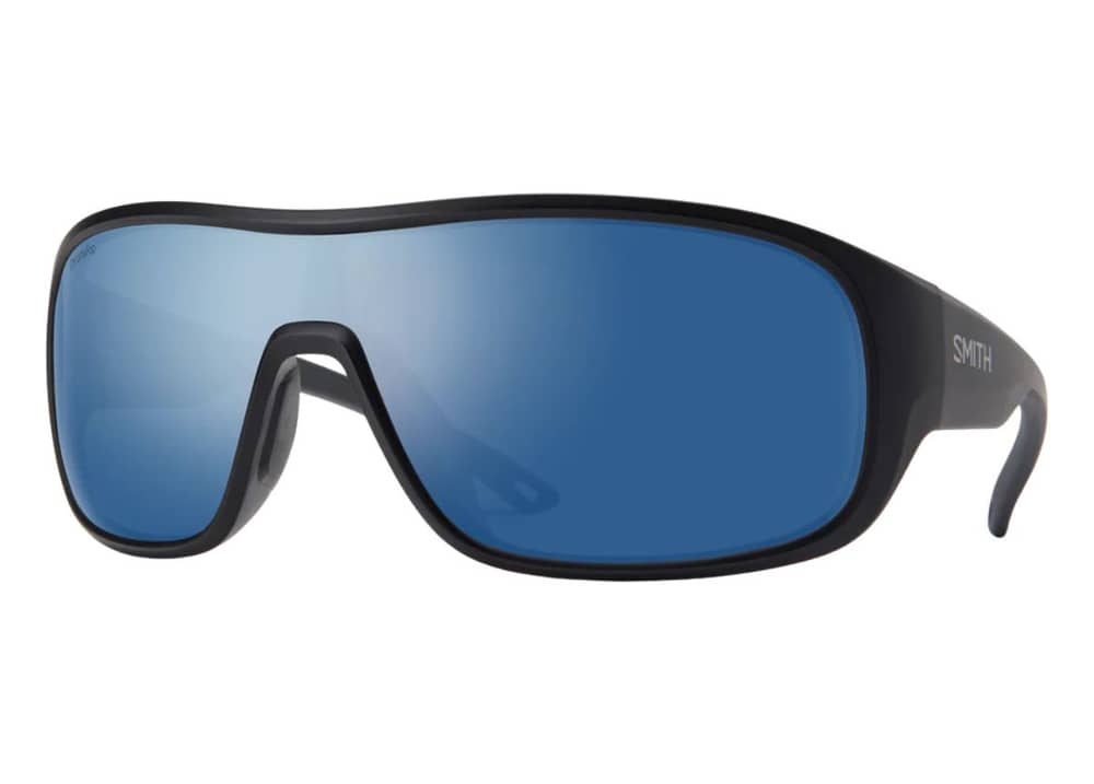 Smith Spinner Sunglasses in Matte Black/ChromaPop Polarized Blue Mirror - Image 1 of 3