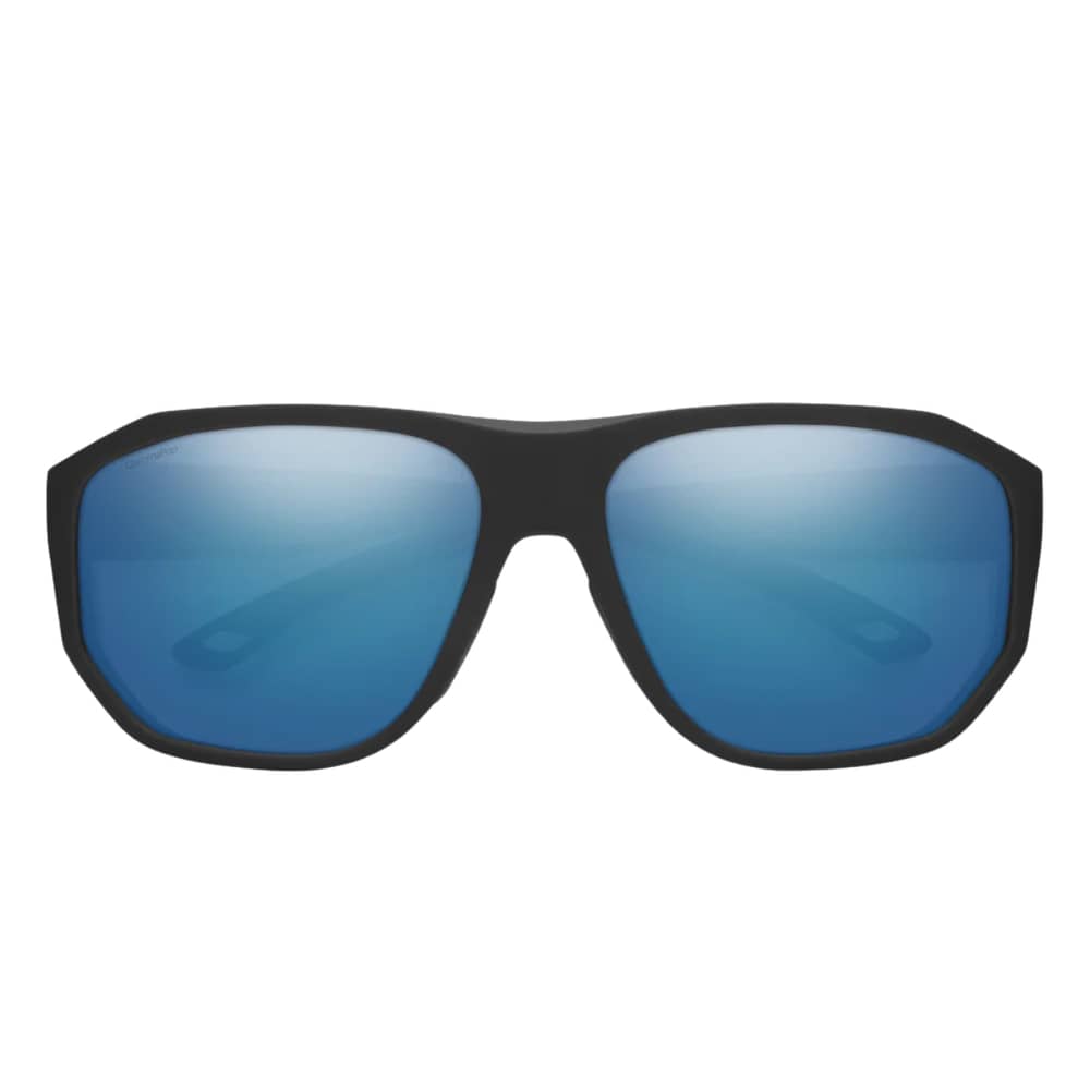 Smith Outrigger Sunglasses in Matte Black/ChromaPop Glass Polarized Blue Mirror - Image 3 of 3