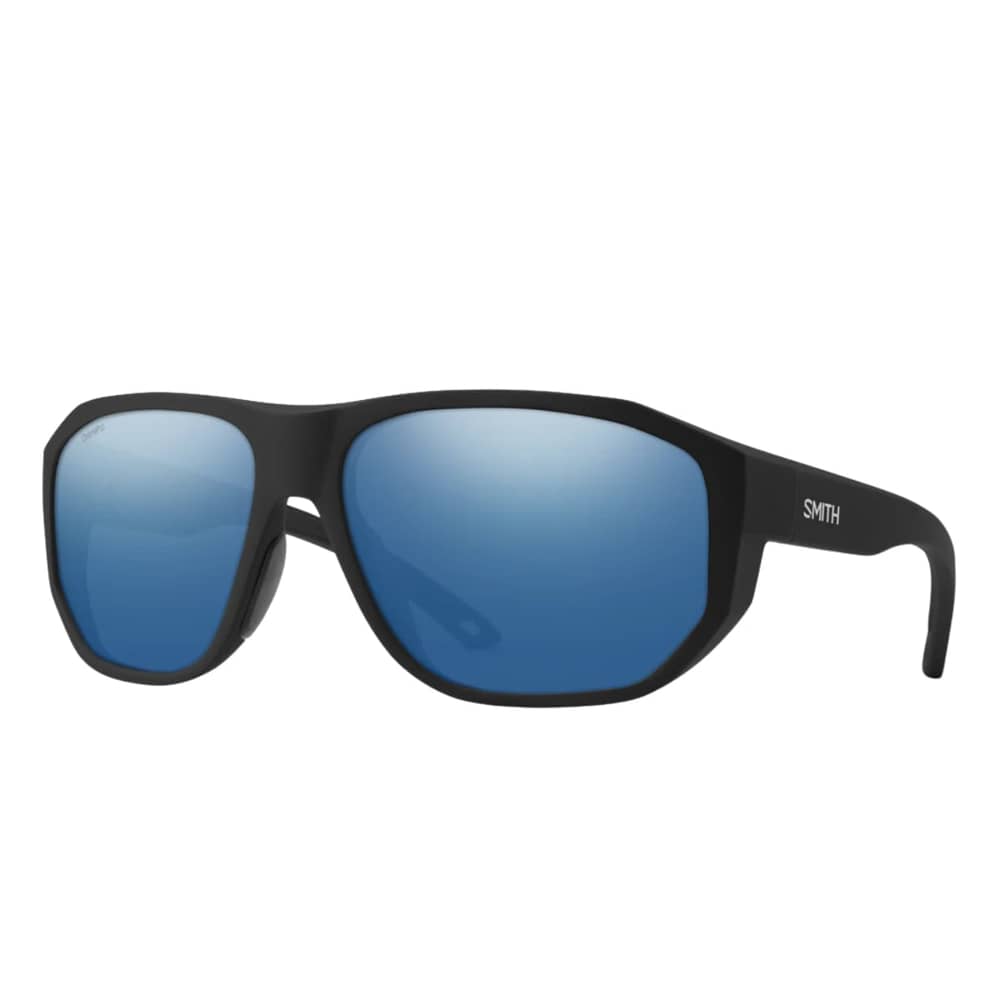 Smith Outrigger Sunglasses in Matte Black/ChromaPop Glass Polarized Blue Mirror - Image 2 of 3