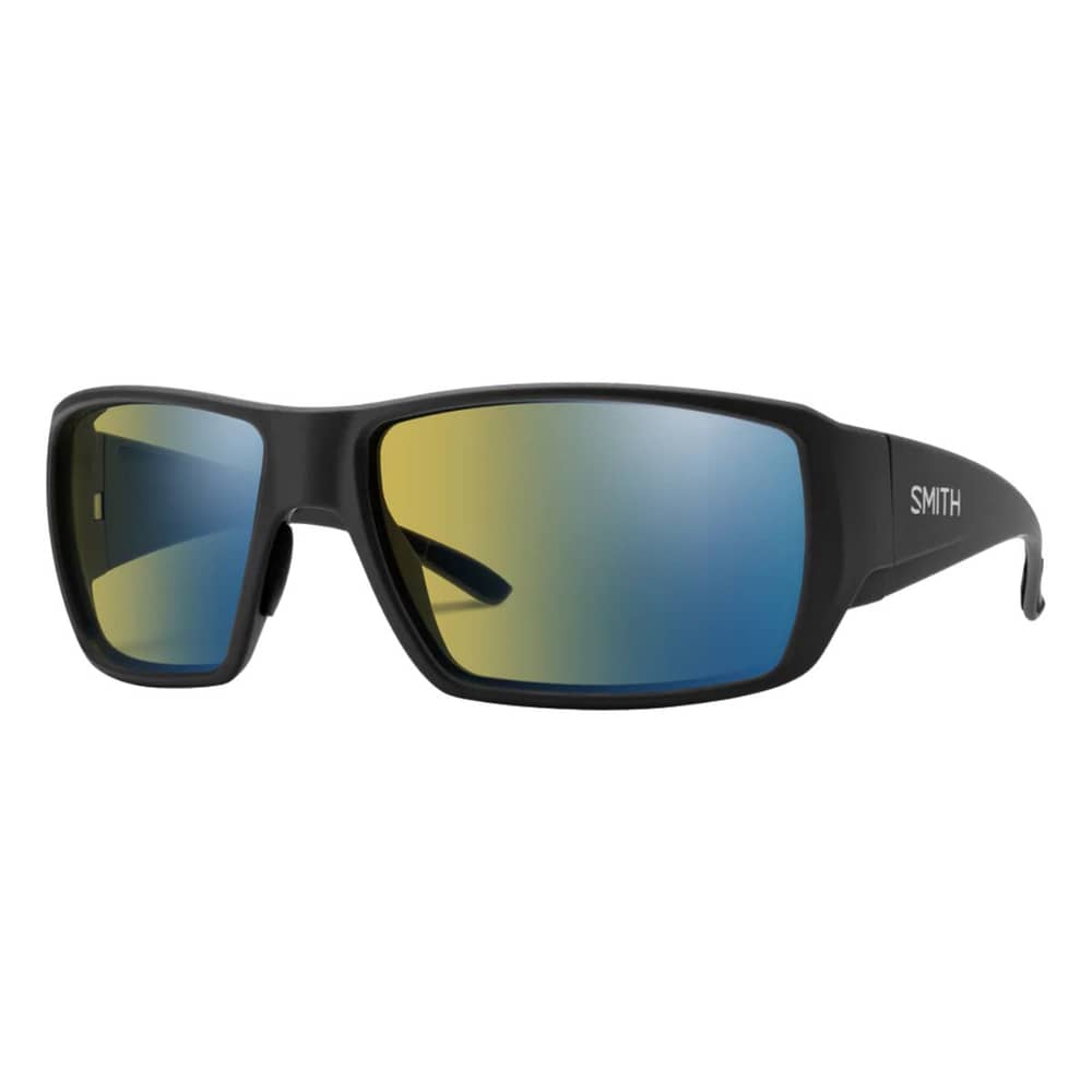 Smith Guide's Choice XL Sunglasses in Matte Black/ChromaPop Glass Polarchromic Yellow Blue Mirror - Image 2 of 3
