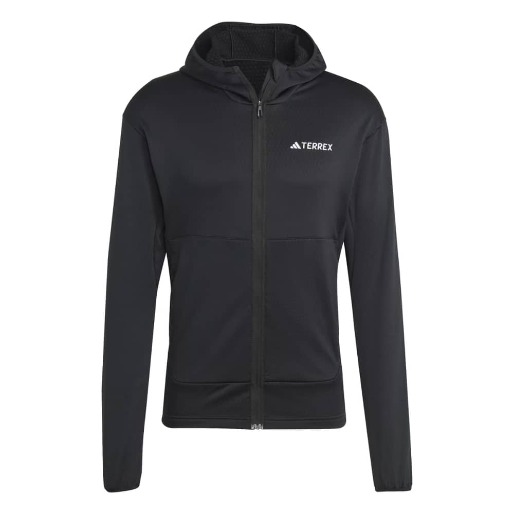 Adidas Terrex Xperior Light Fleece Hooded Jacket in Black - Image 1 of 1