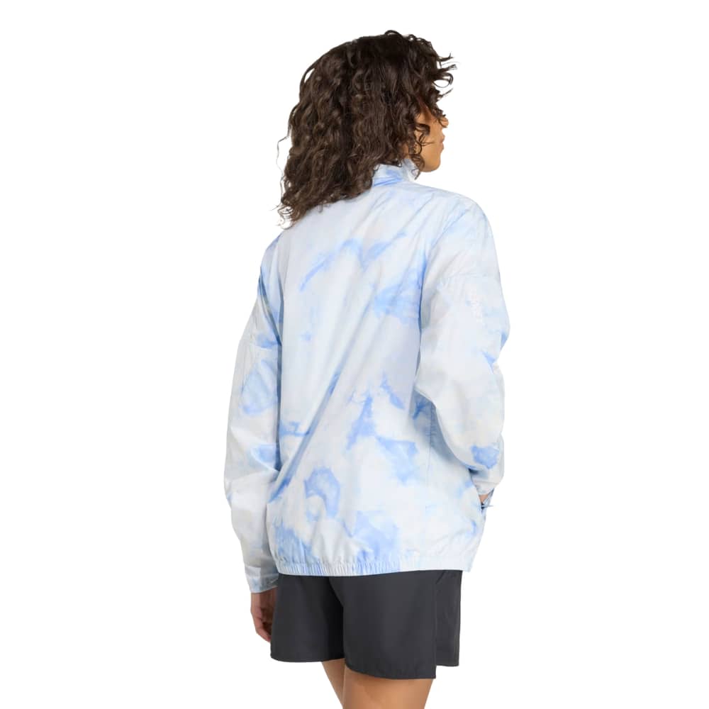 Adidas Terrex Women's Multi Spray Dye Wind Jacket in White/Glow Blue - Image 4 of 4