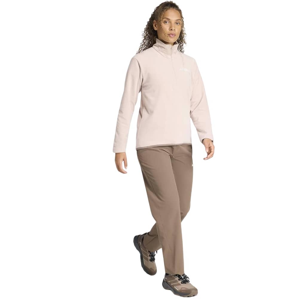 Adidas Terrex Women's Multi Essentials Half Zip Fleece Jkt in Wonder Taupe - Image 2 of 4