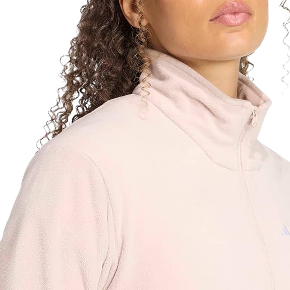 Adidas Terrex Women's Multi Essentials Half Zip Fleece Jkt in Wonder Taupe - Image 4 of 4