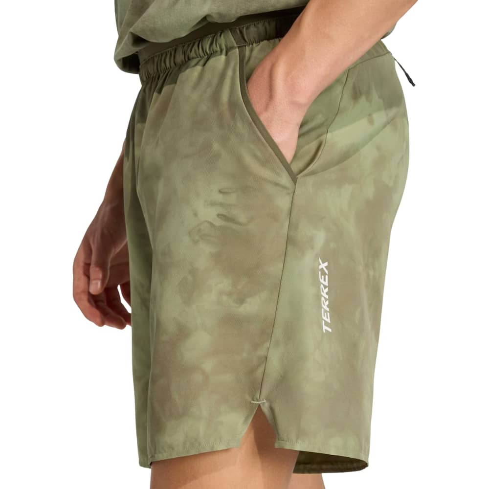 Adidas Terrex Multi Shorts Mineral Dye in Tent Green/Olive Strata - Image 2 of 6