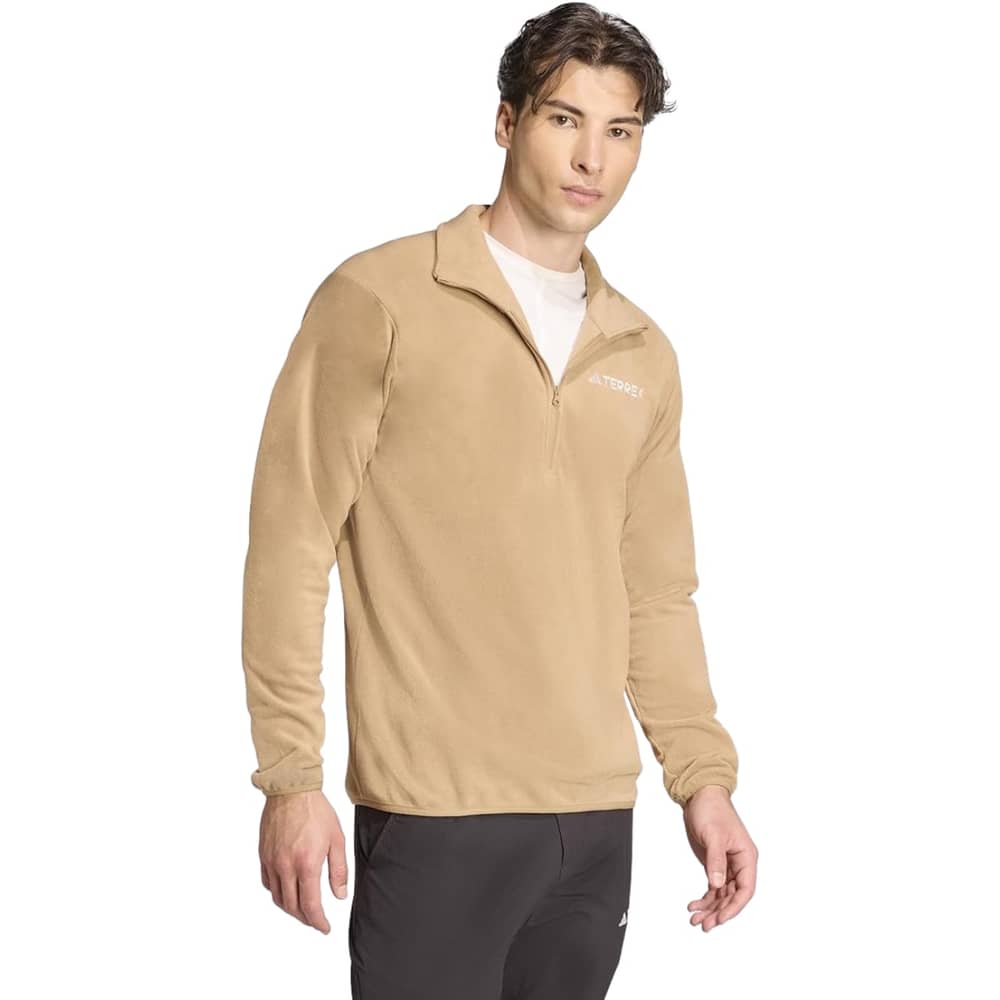 Adidas Terrex Multi Essentials Half Zip Fleece Jacket in Cardboard - Image 3 of 5