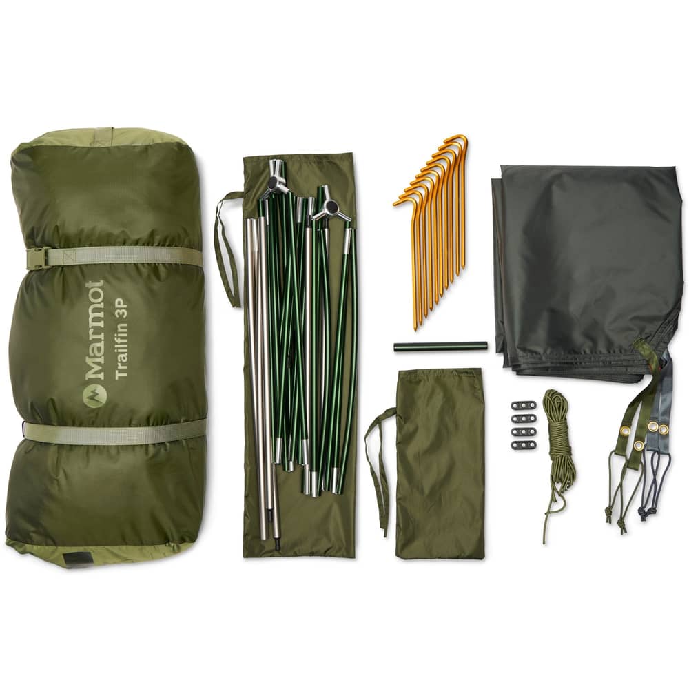 Marmot Trailfin 3P Tent in Olive Grove/Nori - Image 10 of 10