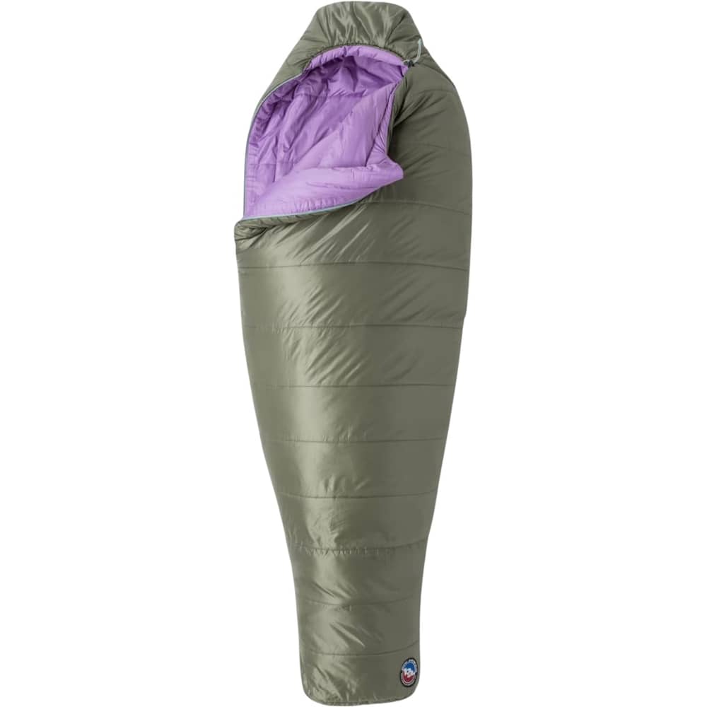 Big Agnes Women's Anthracite 30° Sleeping Bag in Lichen Green/African Violet - Image 2 of 3