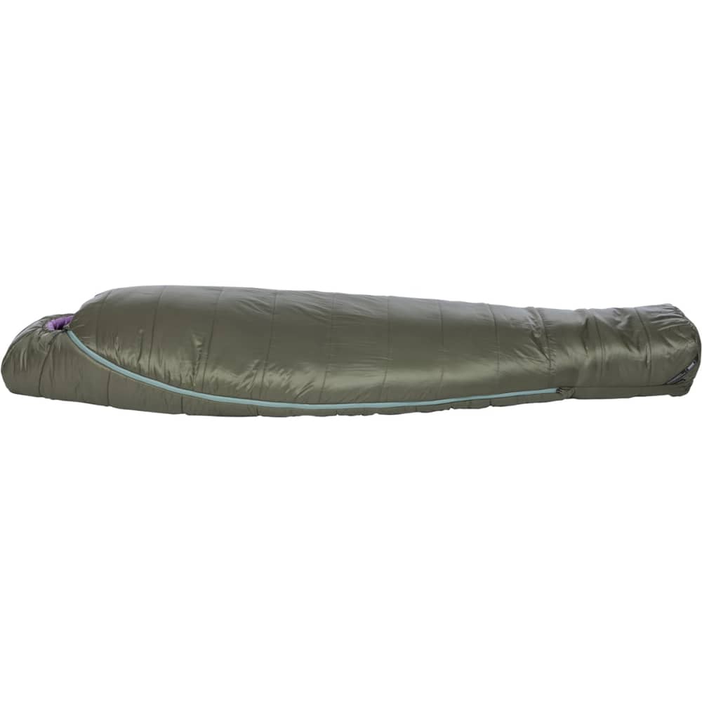 Big Agnes Women's Anthracite 30° Sleeping Bag in Lichen Green/African Violet - Image 3 of 3