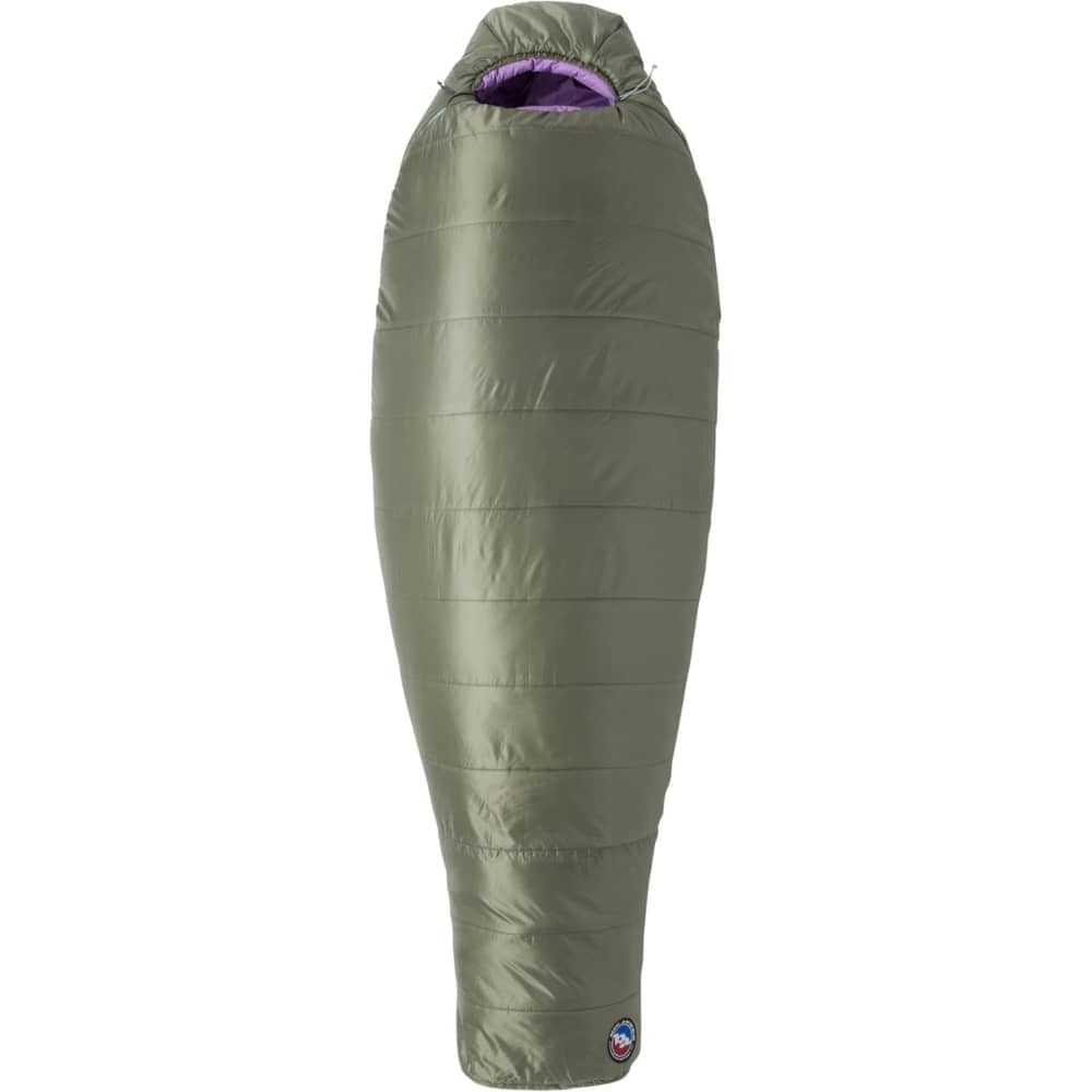 Big Agnes Women's Anthracite 30° Sleeping Bag in Lichen Green/African Violet - Image 1 of 3