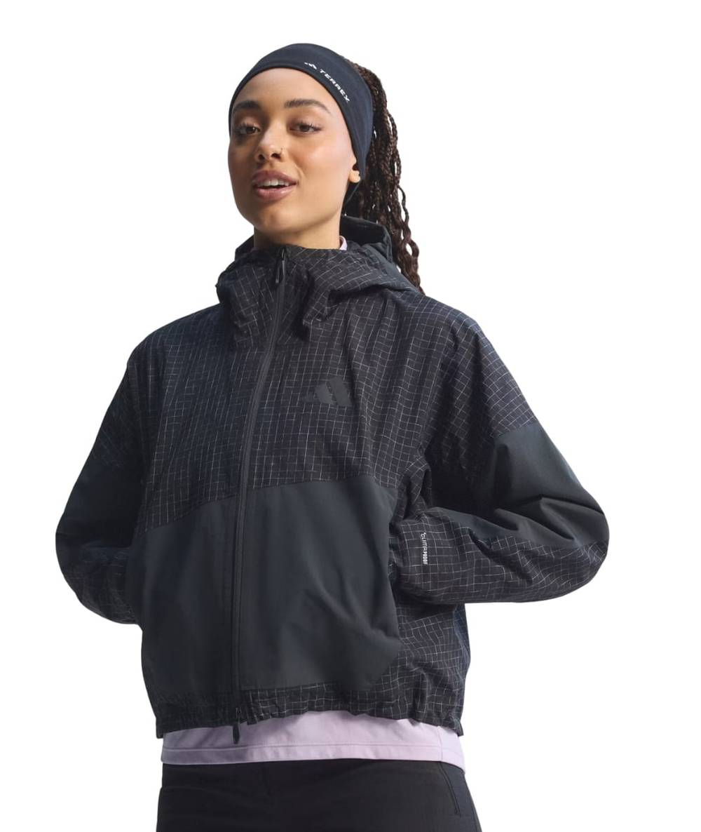Adidas Terrex Women's Xploric 2 Layer Climaproof Jacket in Black/Carbon - Image 2 of 7