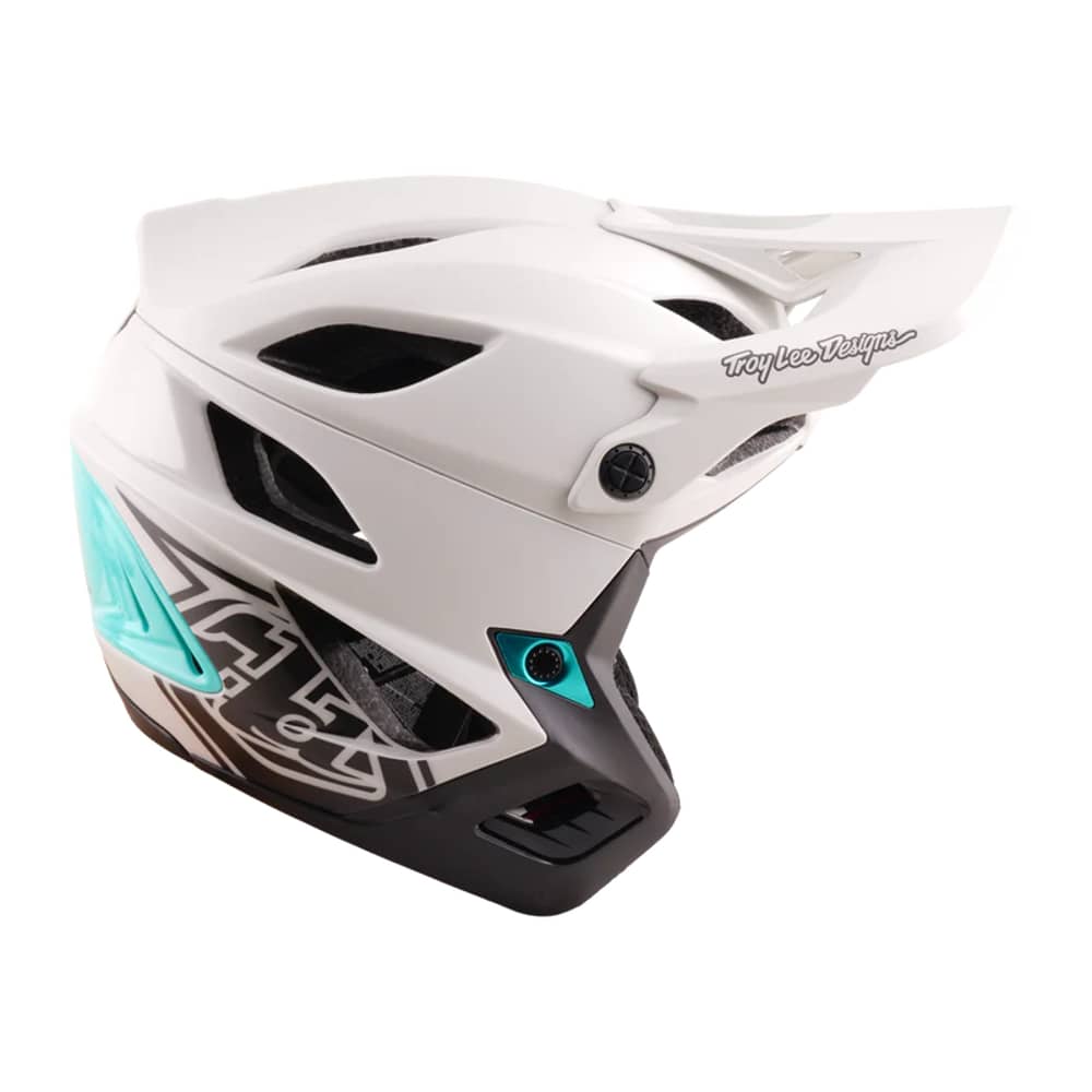 Troy Lee Designs Stage Stunt Helmet in Drone Pumice/Real Teal - Image 2 of 6