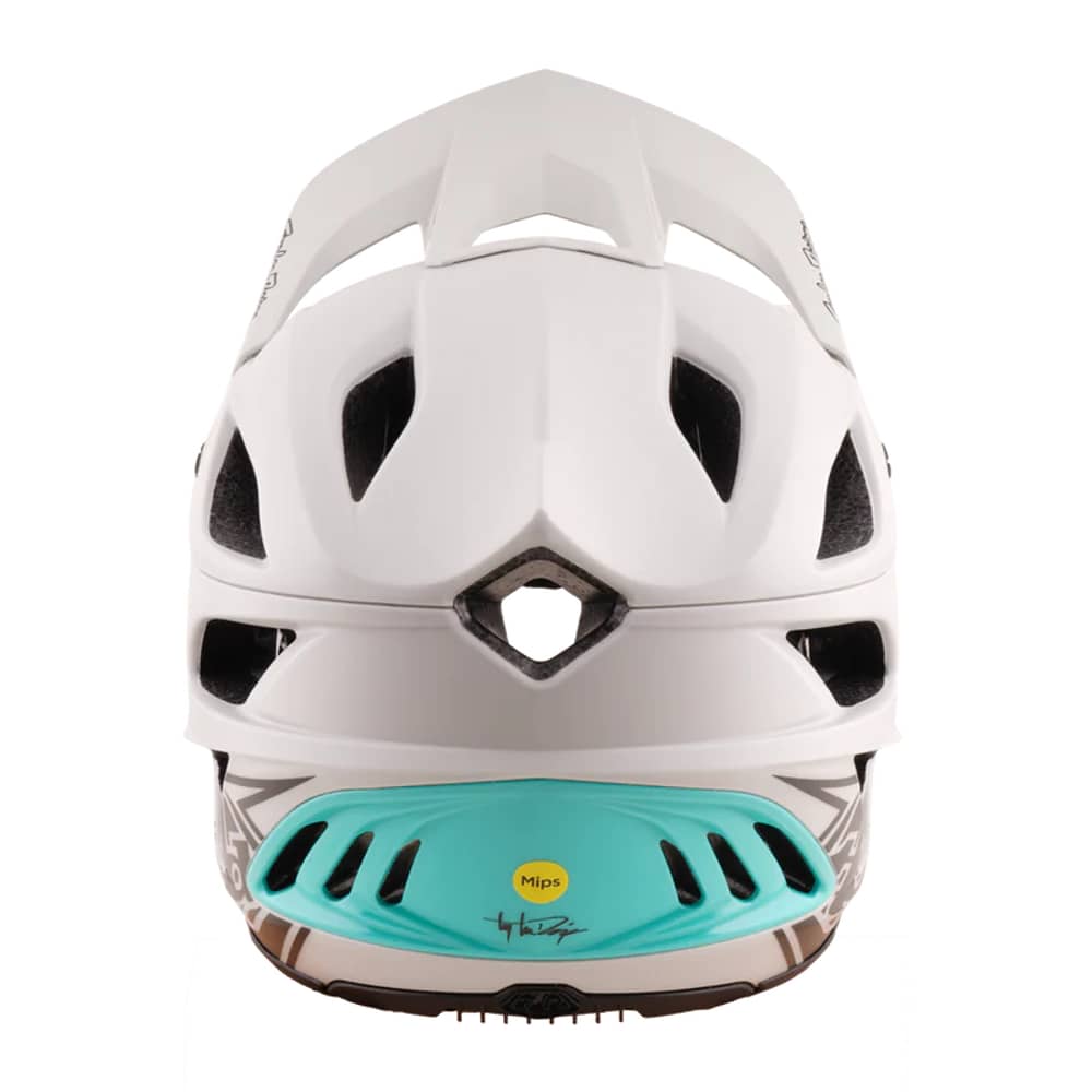 Troy Lee Designs Stage Stunt Helmet in Drone Pumice/Real Teal - Image 3 of 6
