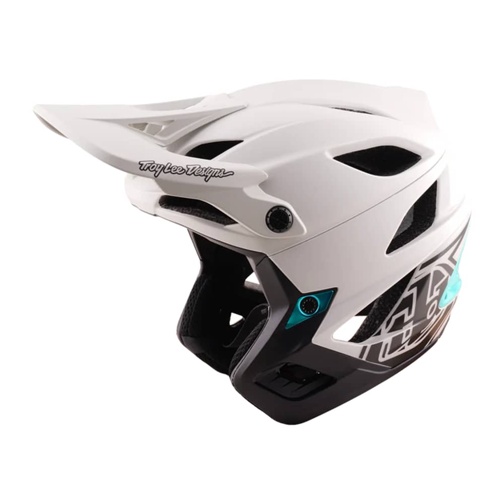 Troy Lee Designs Stage Stunt Helmet in Drone Pumice/Real Teal - Image 5 of 6