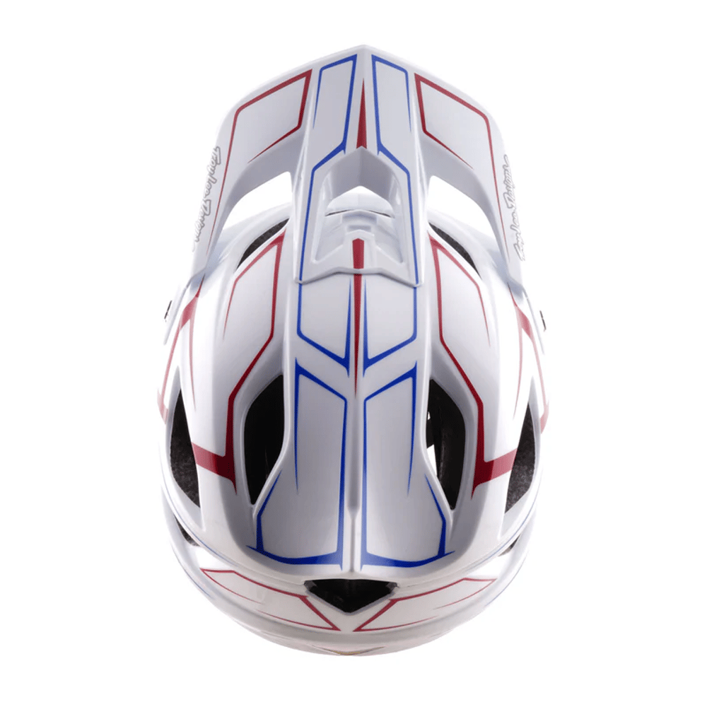 Troy Lee Designs Stage Stunt Helmet in Pinstripe White - Image 6 of 6