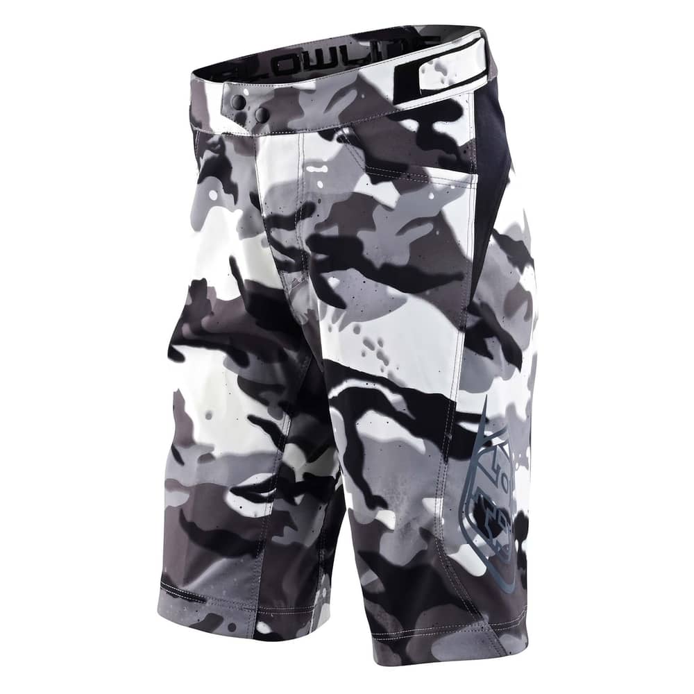 TROY LEE DESIGNS YOUTH FLOWLINE SHORT in Spray Camo White/Gray/Black - Image 1 of 2