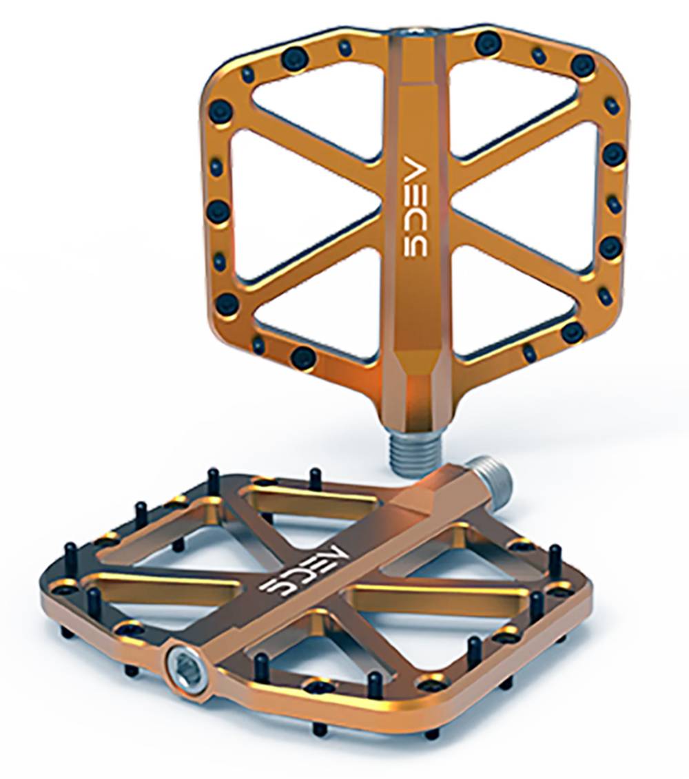 5Dev | All Around Flat Pedals | Kash | Bronze | Aluminum