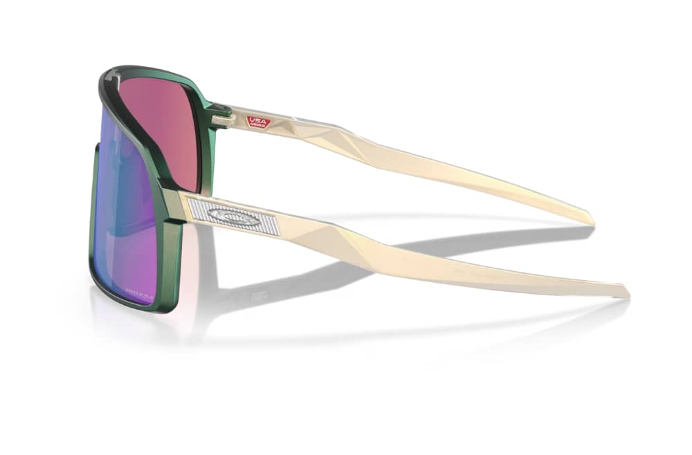 Oakley Sutro Cycling Sunglasses in Matte Silver Green Colorshift/Prizm Road Jade - Image 3 of 7