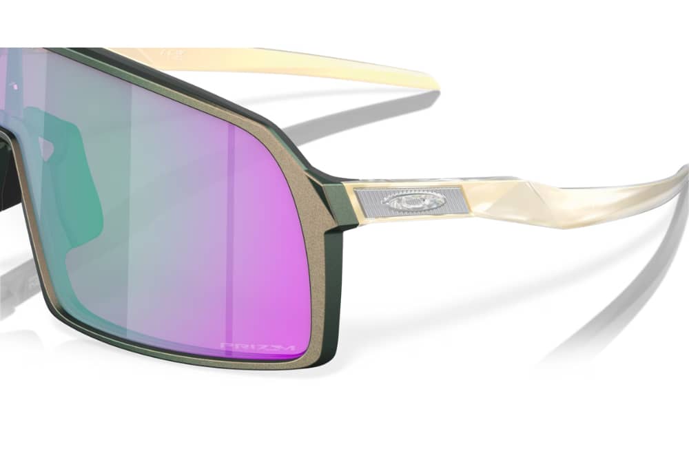Oakley Sutro Cycling Sunglasses in Matte Silver Green Colorshift/Prizm Road Jade - Image 6 of 7