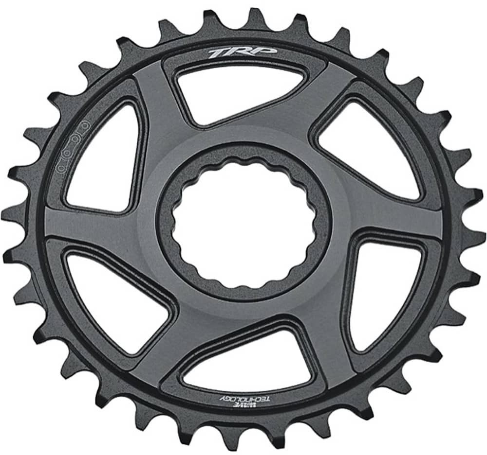 Trp | Evo 12 Cr-M9050 Chainring | Black/silver | 32T | Aluminum