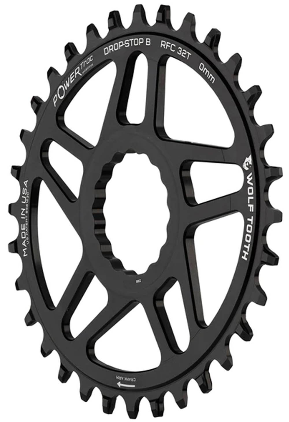 Wolf Tooth Oval Direct Mount Chainrings for Race Face Cinch in Black - Image 2 of 2