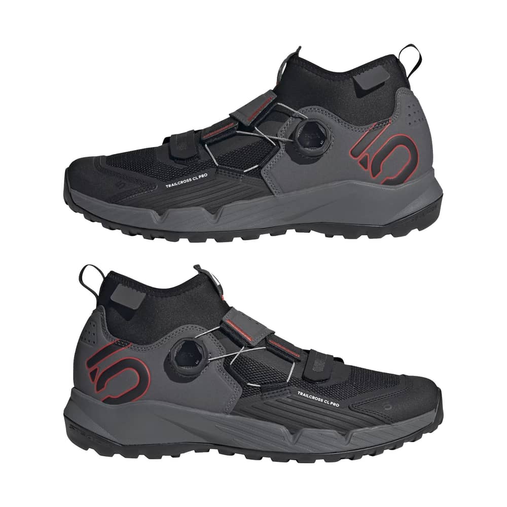 FIVE TEN TRAILCROSS PRO CLIP-IN SHOES in Grey Five/Core Black/Red - Image 7 of 9