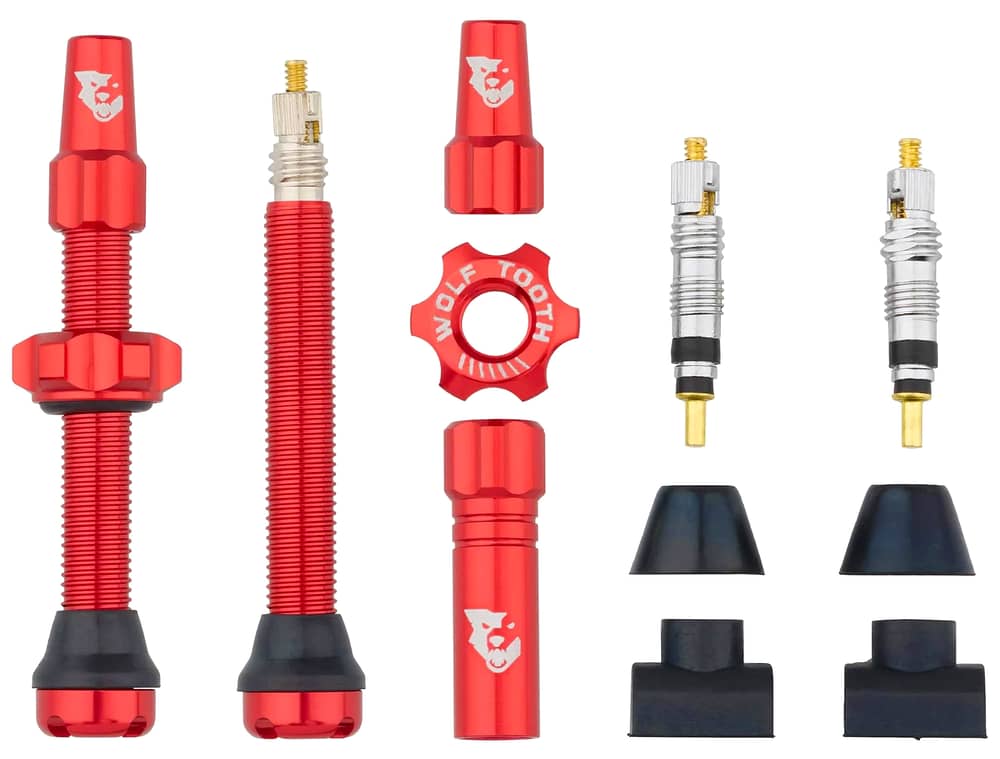 Wolf Tooth Components | Tubeless Valve Stems 44Mm Red | Rubber