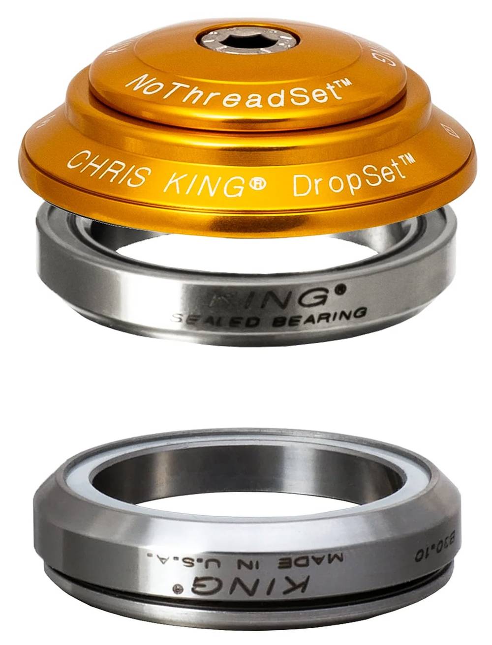 Chris King Dropset 4 Headset in Gold - Image 1 of 1