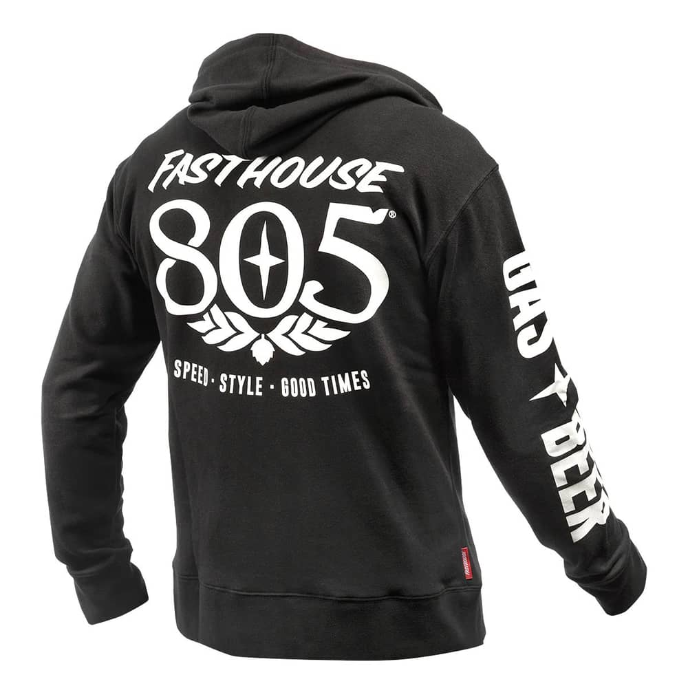 Fasthouse 805 FH OG Hooded Zip Up in Black - Image 2 of 2
