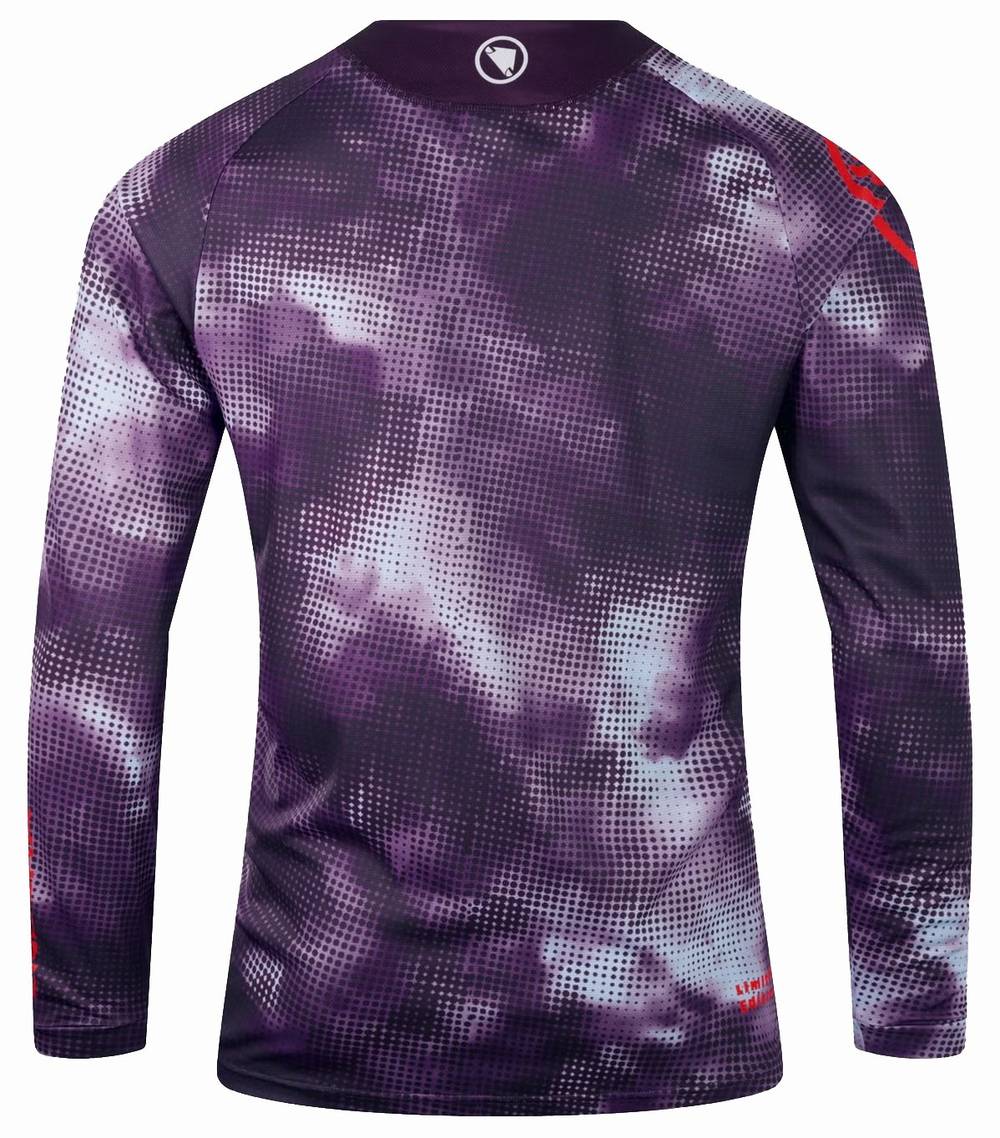 Endura Pixel Cloud L/S Tee LTD in Purple - Image 2 of 2