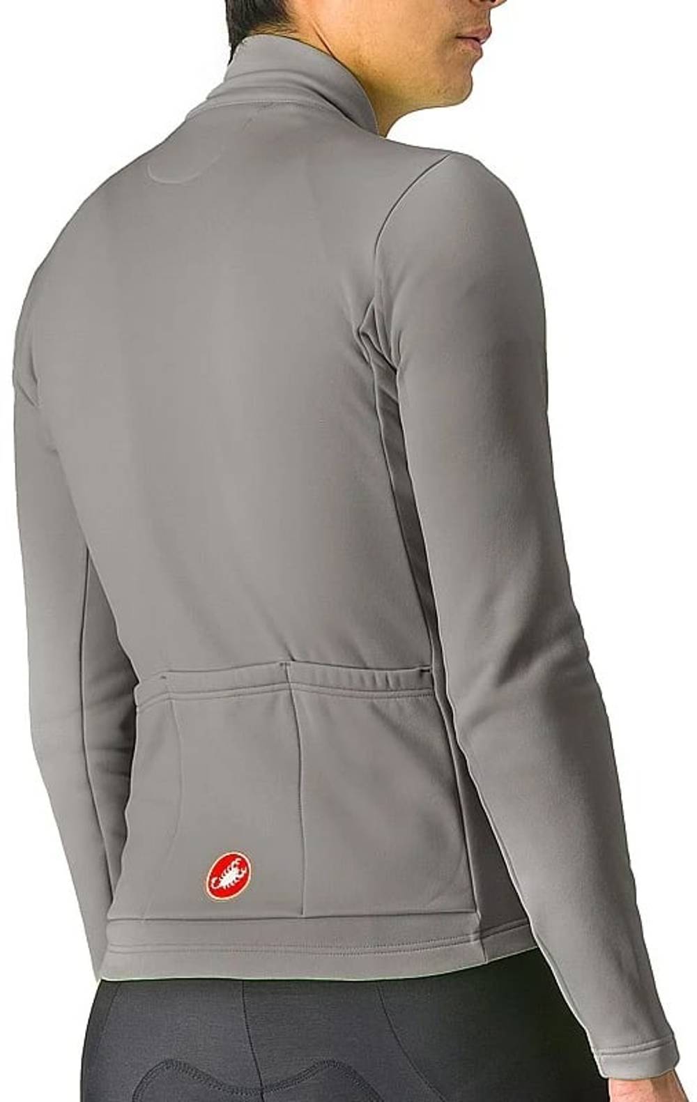 Castelli Entrata Thermal Jersey in Gunmetal Gray/Silver Gray - Image 2 of 2