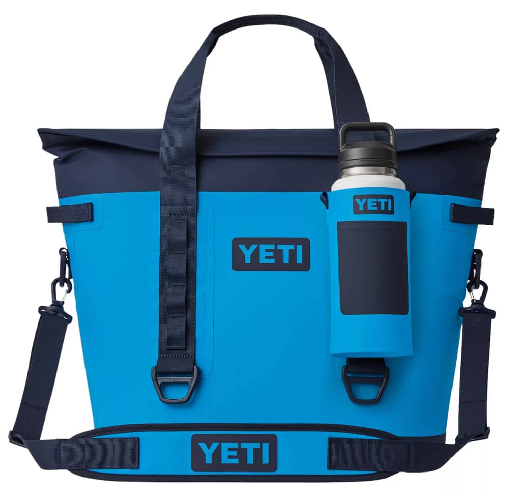 Yeti Hopper M30 2.0 Soft Cooler in Big Wave Blue/Navy - Image 4 of 7