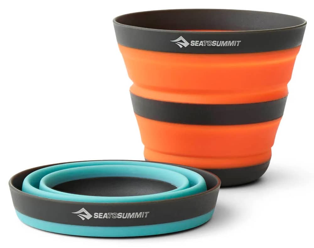 Sea To Summit Frontier Ultralight Collapsible Cup in Puffin's Bill Orange - Image 2 of 2