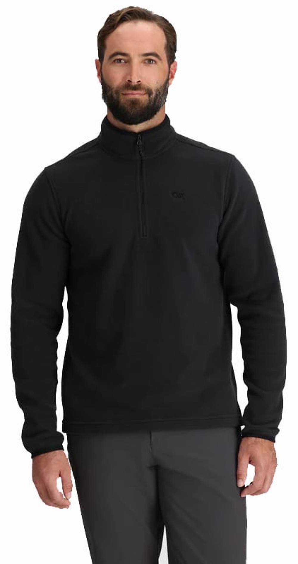 Outdoor Research Men's Polartec 100 Quarter Zip in Black - Image 2 of 3
