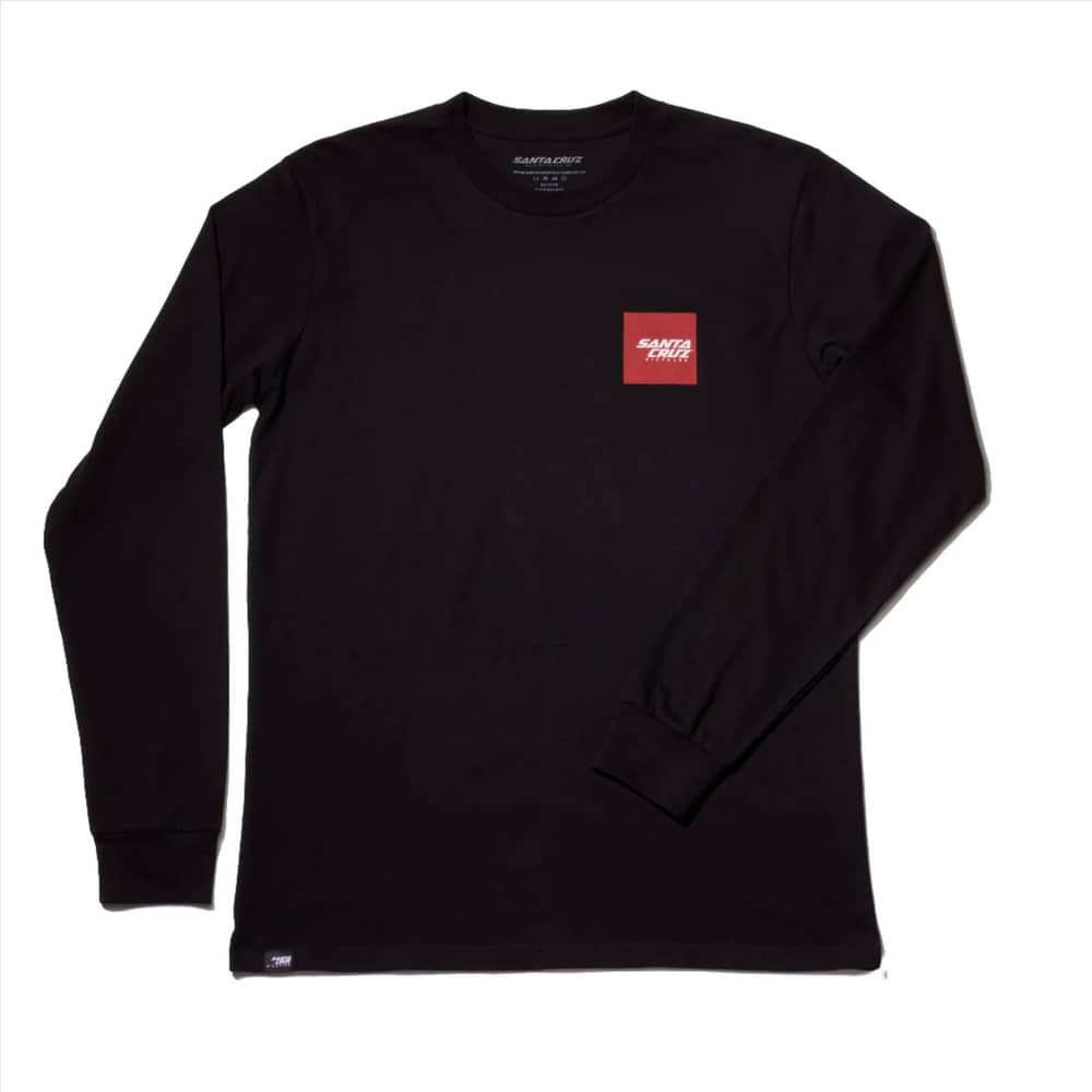 Santa Cruz Squared Tee Long Sleeve in Black - Image 1 of 1