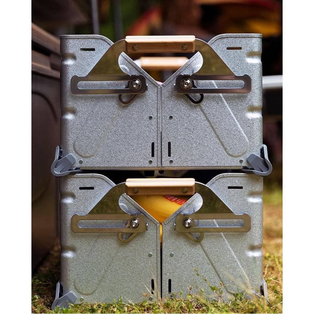 Snow Peak Stacking Shelf Metal Container in Silver - Image 2 of 2