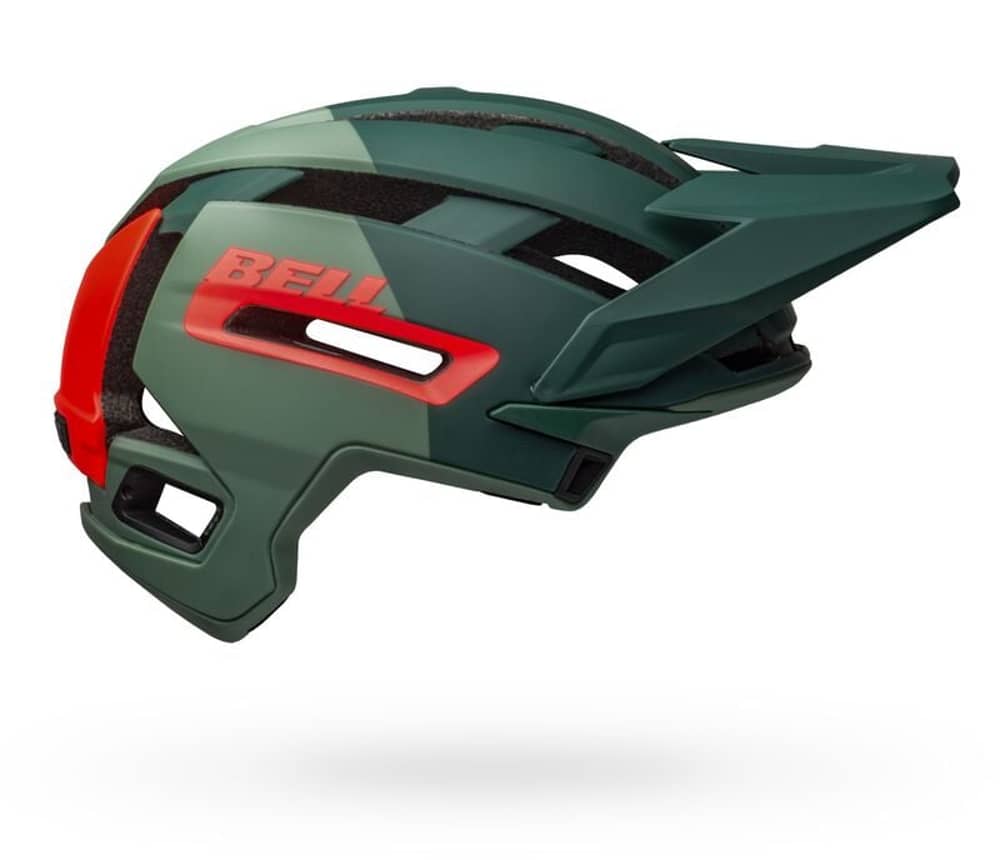 Bell Super Air Spherical Helmet in Matte/Gloss Green/Infrared - Image 2 of 4